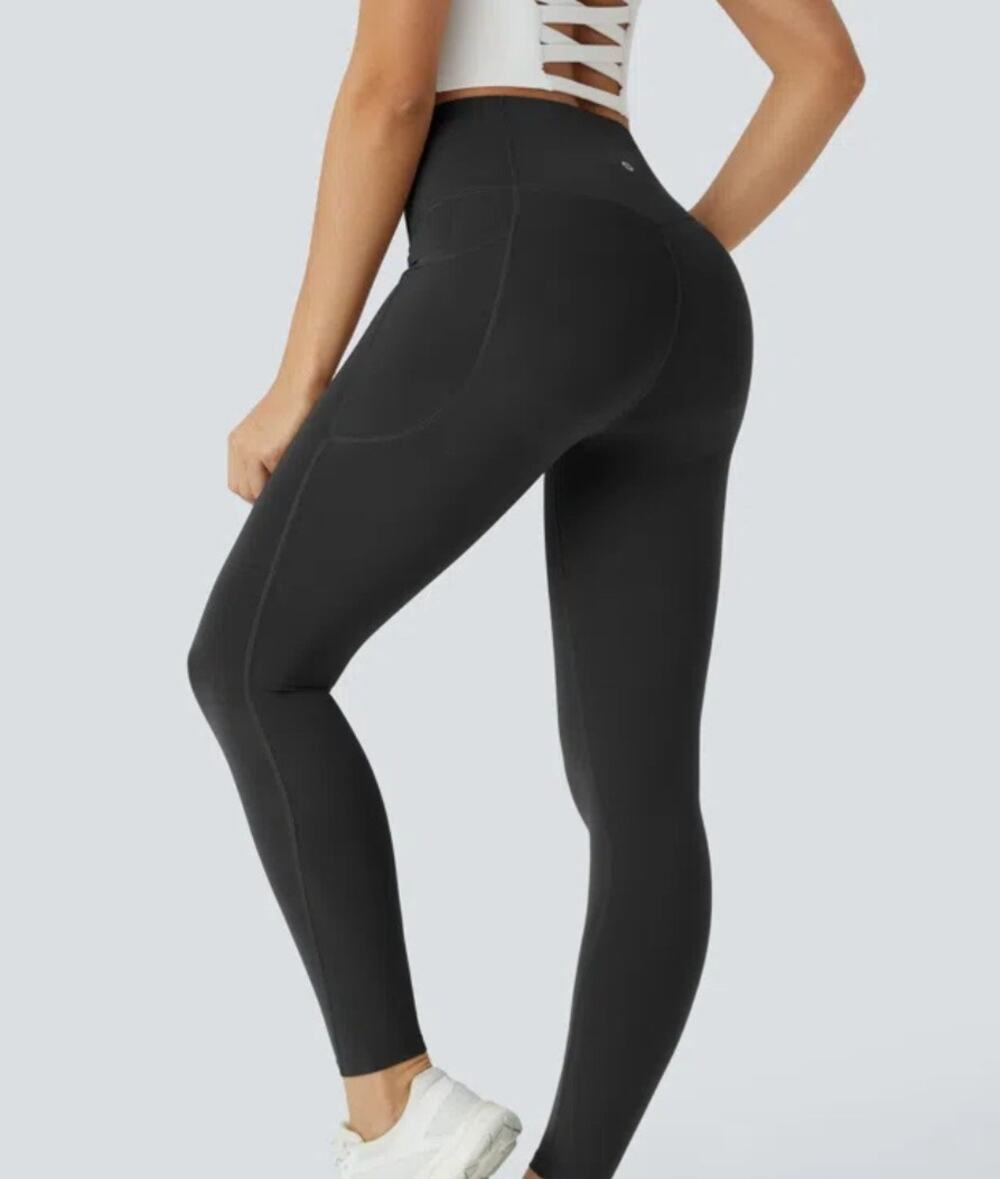 Halara Leggings UltraSculp High Waist Butt Lift Shaping sz Large Compression Blk
